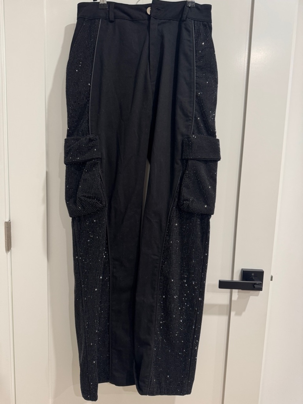 Maniere De Voir Rhinestone cargo pants/jeans